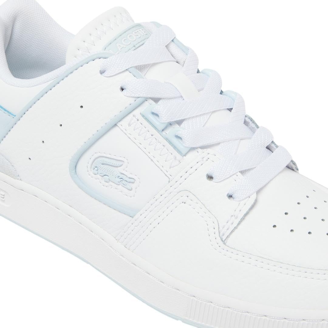 image:imageLacoste Womens Court Cage Leather SneakersWhiteLight Blue
