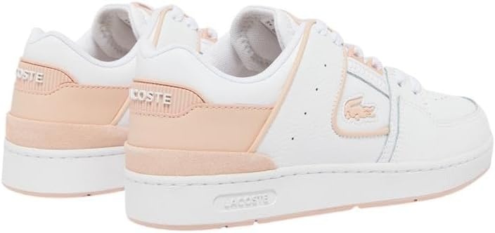 image:imageLacoste Womens Court Cage Leather SneakersWhiteLight Pink