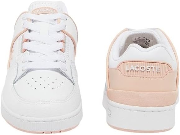 image:imageLacoste Womens Court Cage Leather SneakersWhiteLight Pink