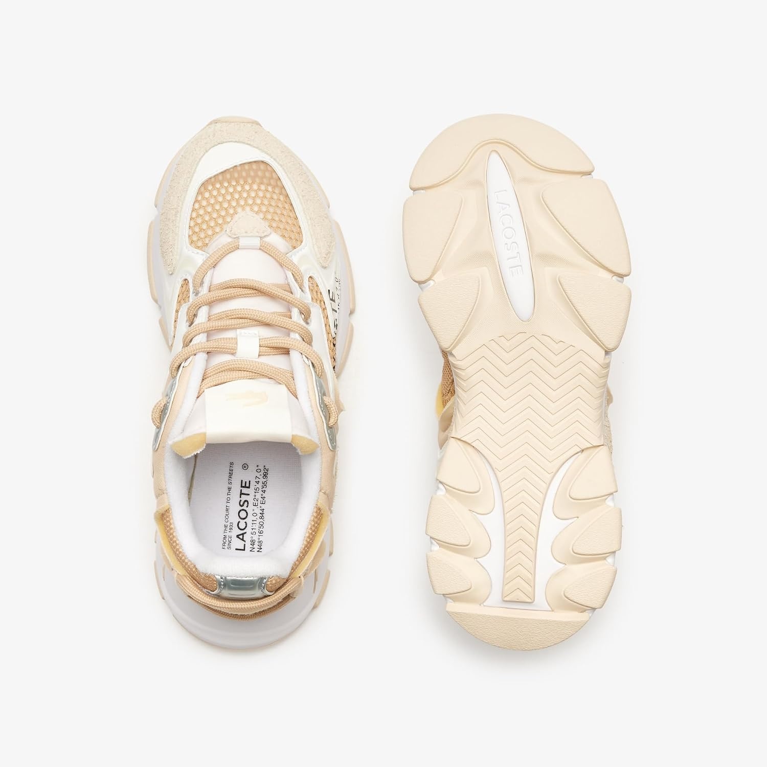 image:imageLacoste Womens L003 Neo SneakerLight TanWhite