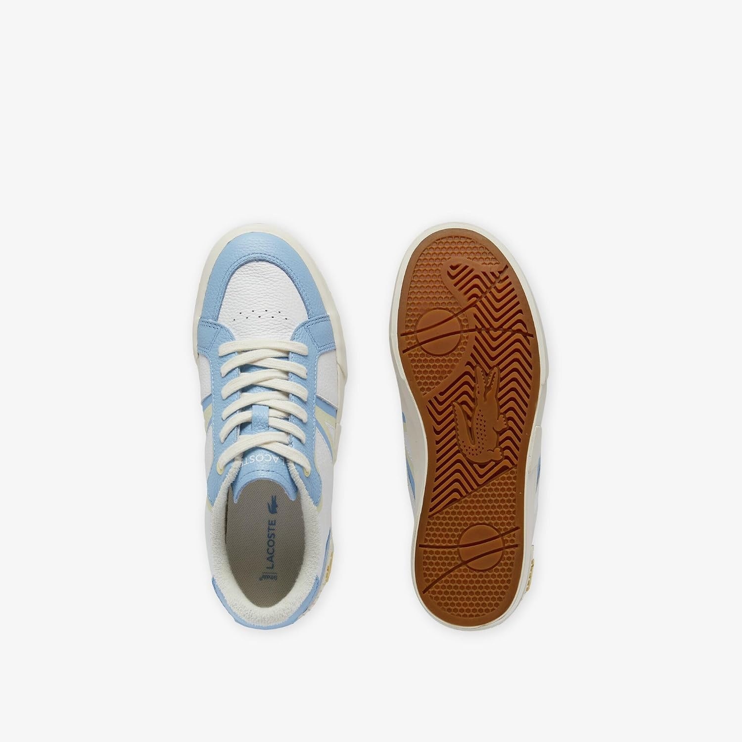 image:imageLacoste Womens L004 Canvas TrainersLight BlueWhite