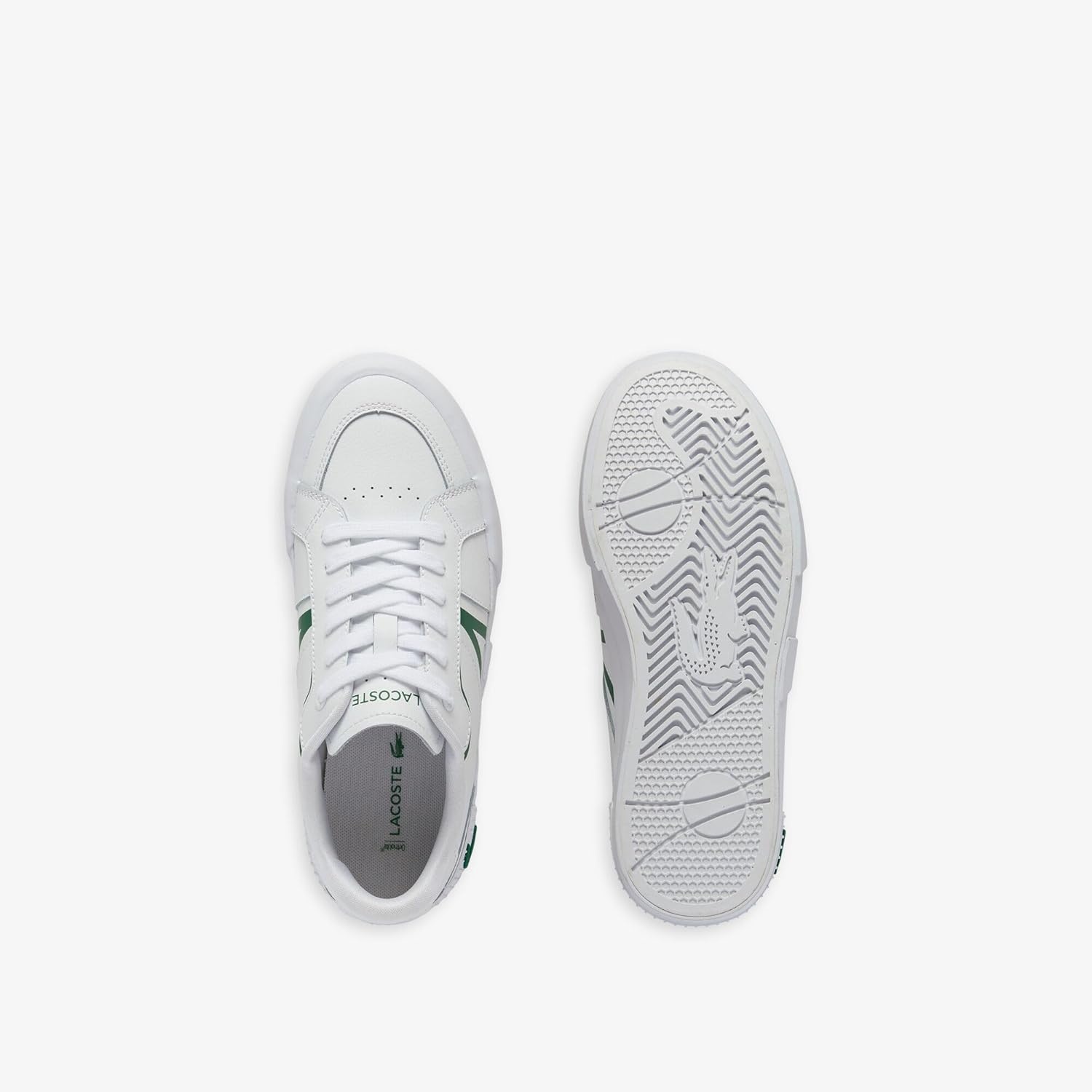 image:imageLacoste Womens L004 Canvas TrainersWhiteGreen