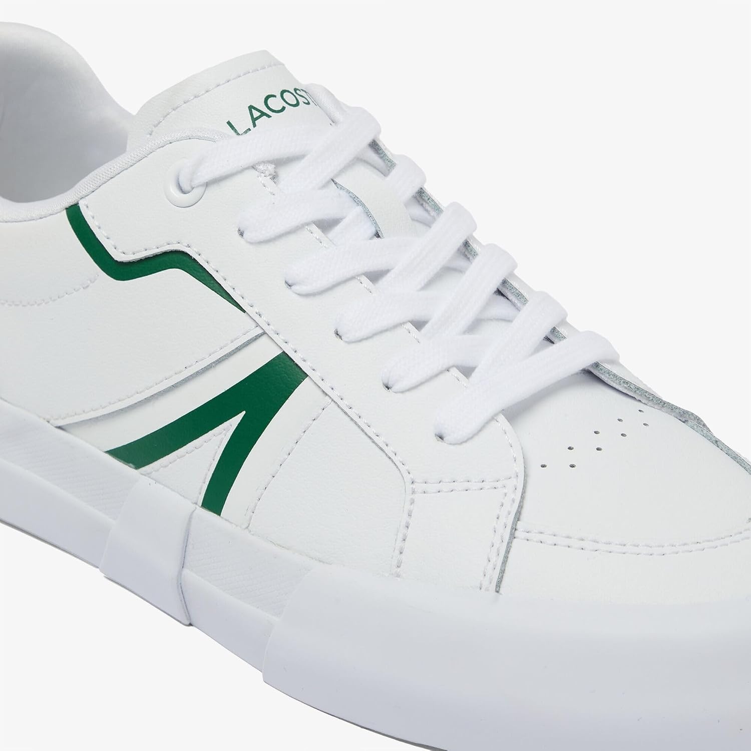 image:imageLacoste Womens L004 Canvas TrainersWhiteGreen