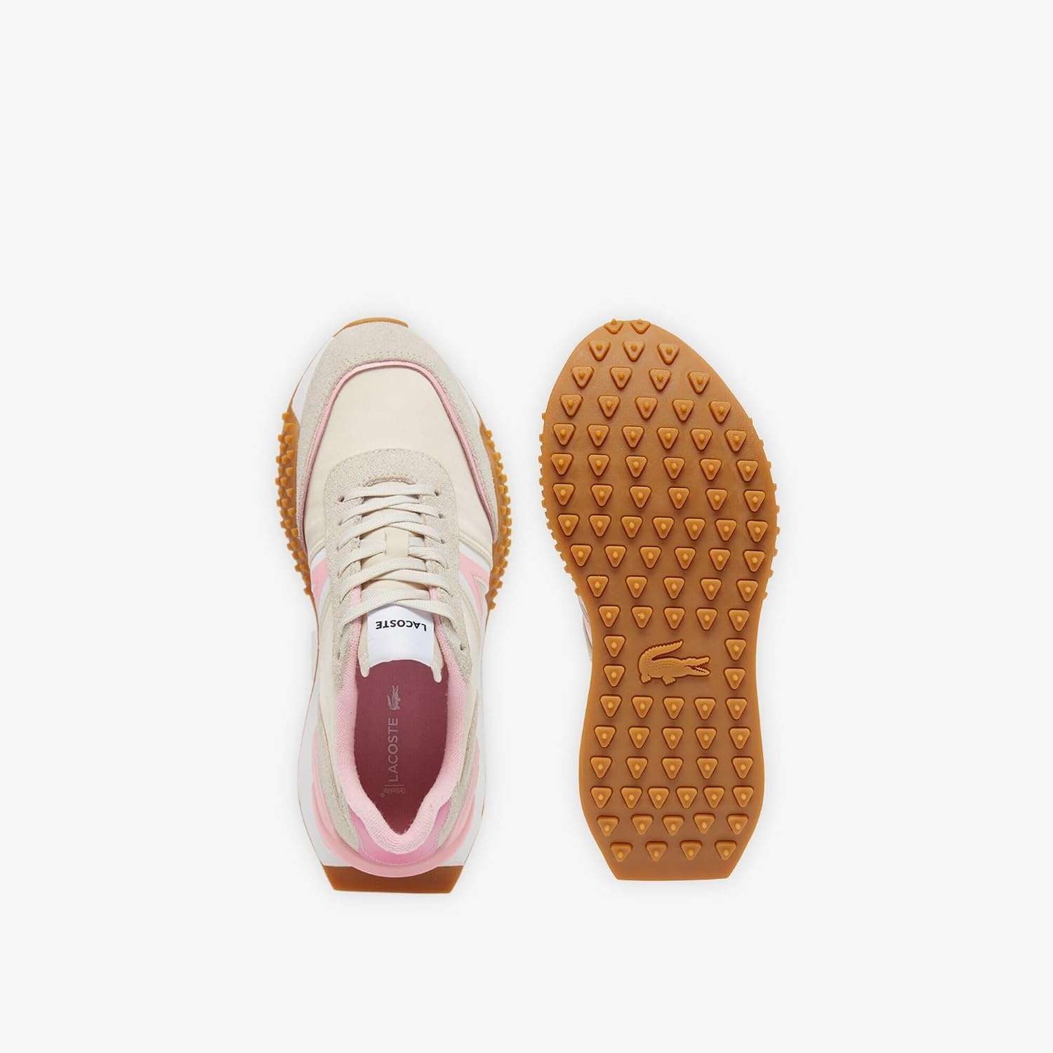 image:imageLacoste Womens LSpin Deluxe SneakersOff WhiteLight Pink