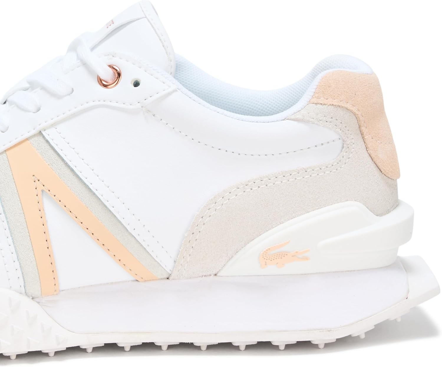 image:imageLacoste Womens LSpin Deluxe SneakersWhiteLight Pink