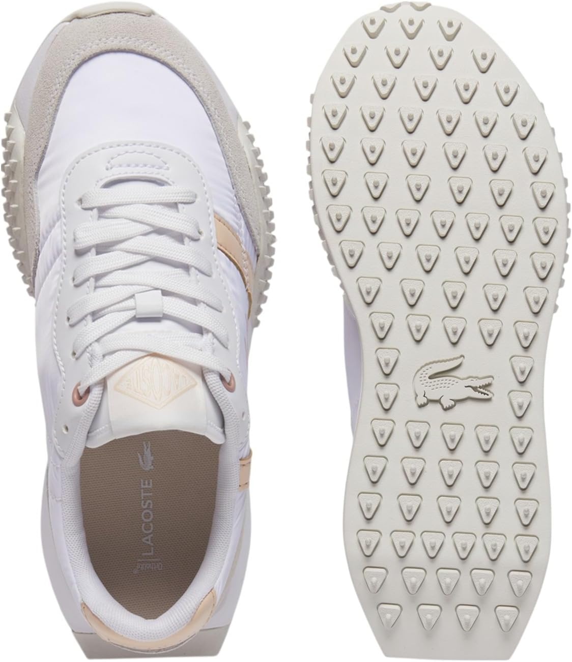 image:imageLacoste Womens LSpin Evo SneakerWhiteLight Pink