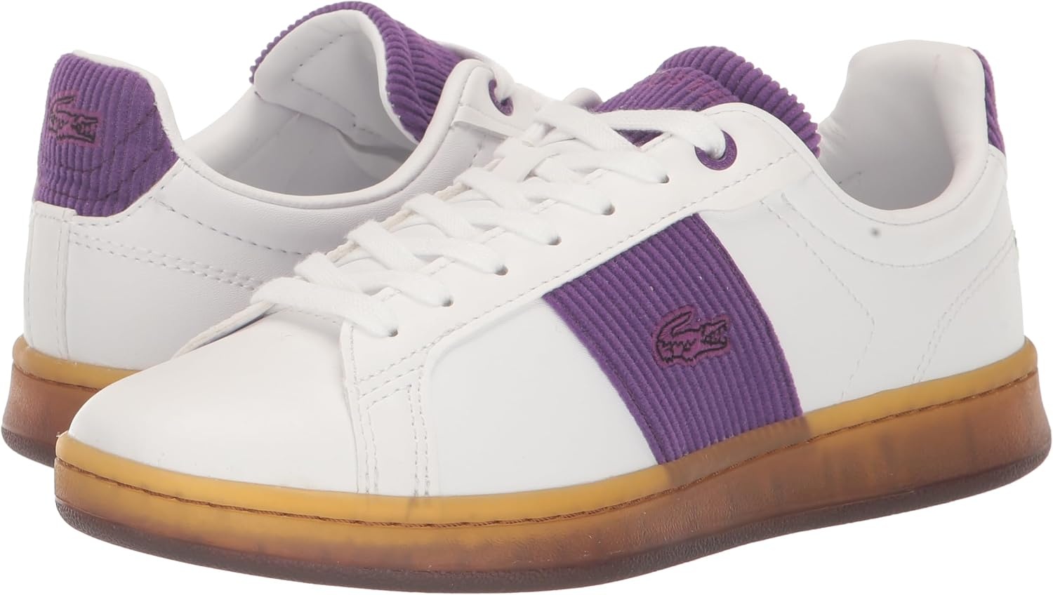 image:imageLacoste Womens Lacoste Carnaby Leather TrainersDark PurpleGum