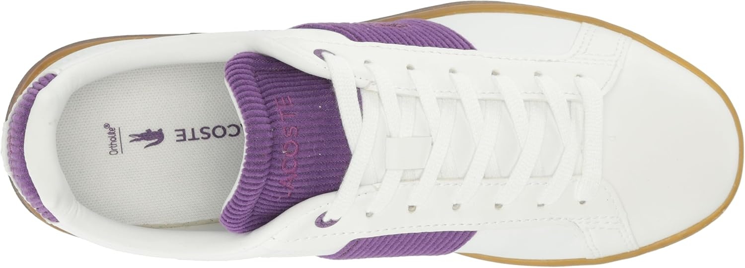 image:imageLacoste Womens Lacoste Carnaby Leather TrainersDark PurpleGum