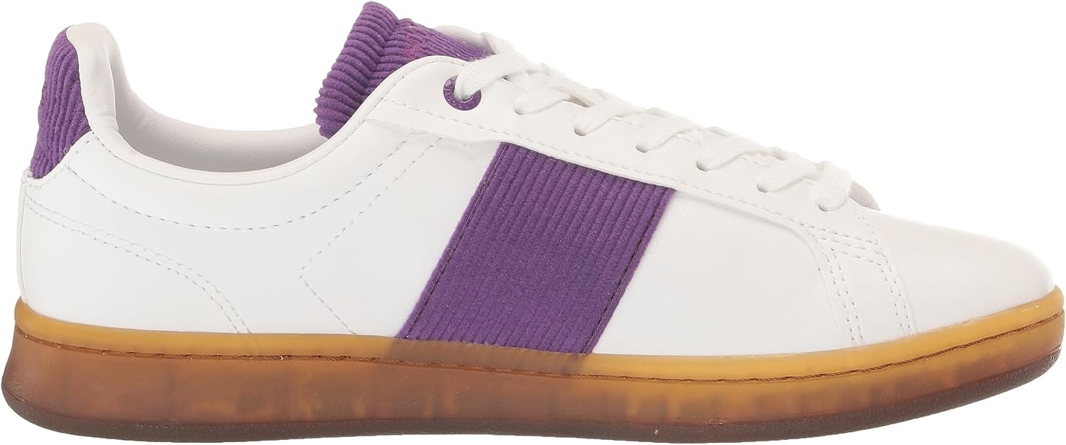 image:imageLacoste Womens Lacoste Carnaby Leather TrainersDark PurpleGum