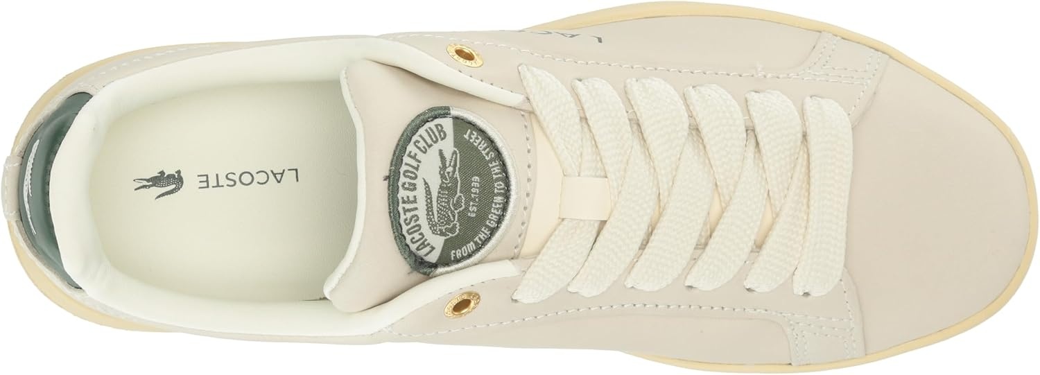 image:imageLacoste Womens Lacoste Carnaby Leather TrainersOff WhiteLight Yellow