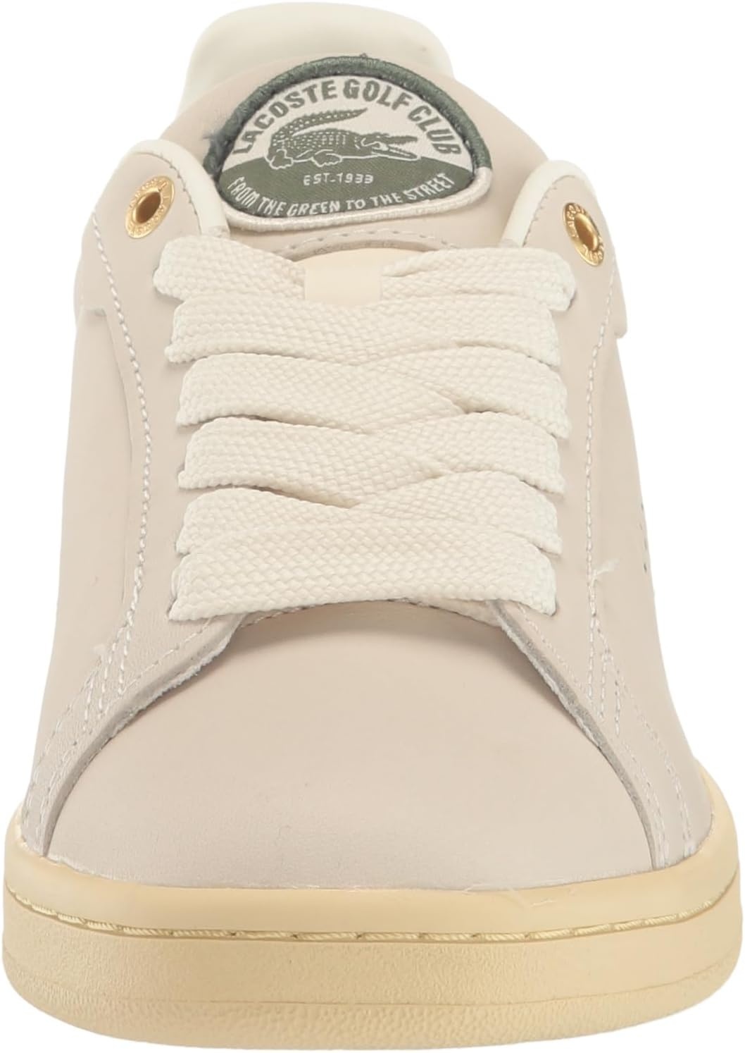 image:imageLacoste Womens Lacoste Carnaby Leather TrainersOff WhiteLight Yellow