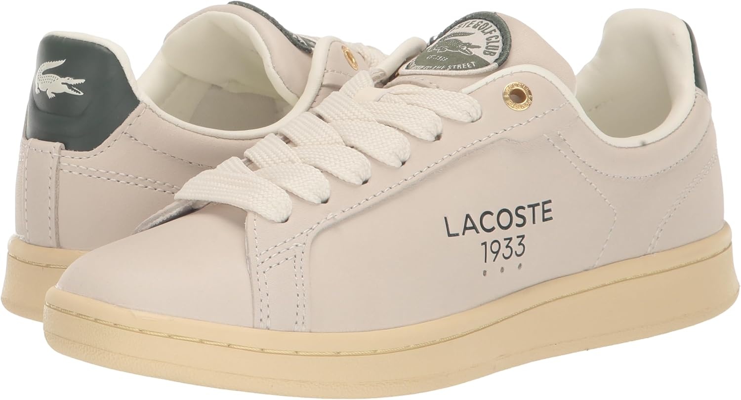 image:imageLacoste Womens Lacoste Carnaby Leather TrainersOff WhiteLight Yellow