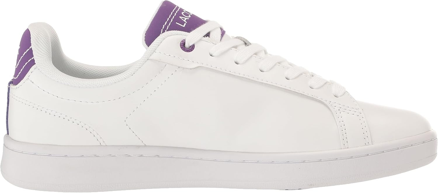 image:imageLacoste Womens Lacoste Carnaby Leather TrainersWhiteDark Purple
