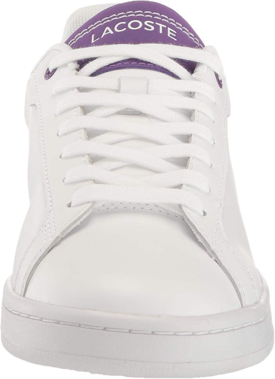 image:imageLacoste Womens Lacoste Carnaby Leather TrainersWhiteDark Purple