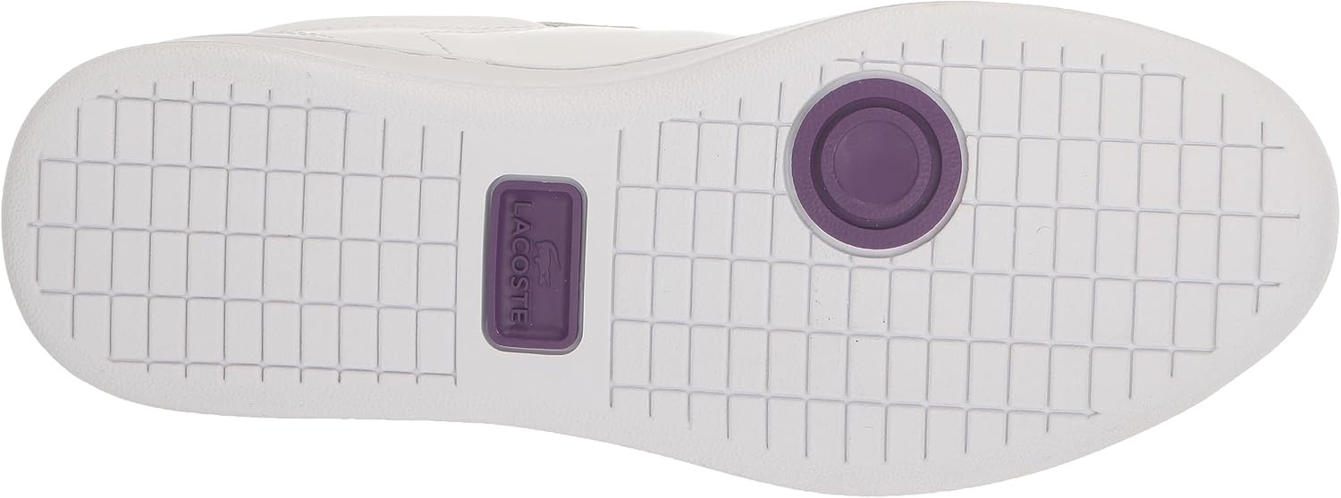 image:imageLacoste Womens Lacoste Carnaby Leather TrainersWhiteDark Purple
