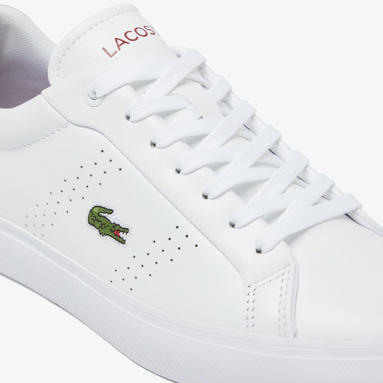 image:imageLacoste Womens Powercourt SneakersWhiteBurgundy