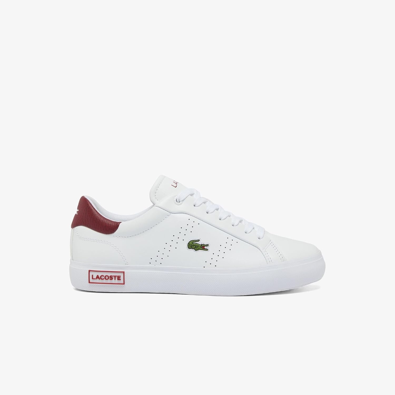 image:imageLacoste Womens Powercourt SneakersWhiteBurgundy