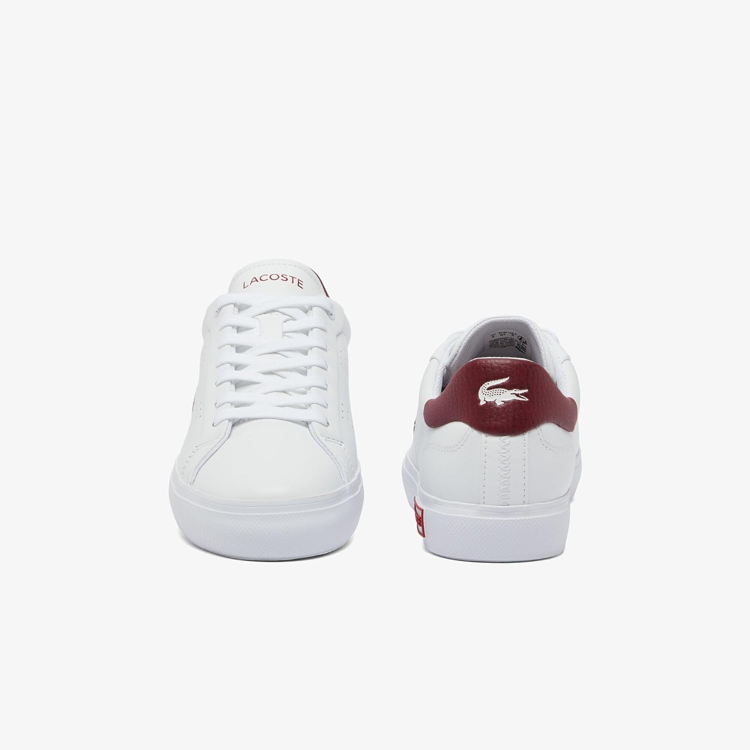 image:imageLacoste Womens Powercourt SneakersWhiteBurgundy
