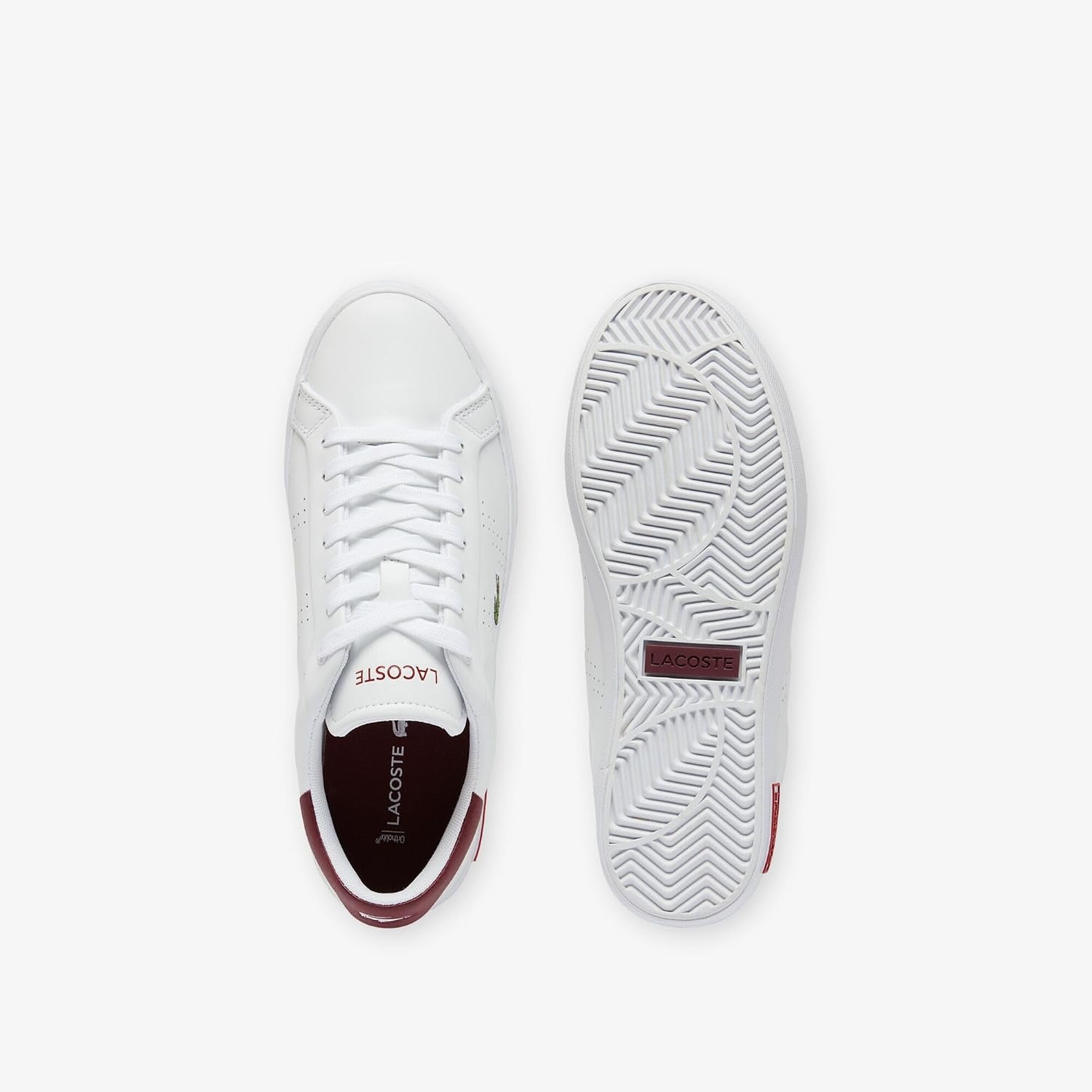 image:imageLacoste Womens Powercourt SneakersWhiteBurgundy