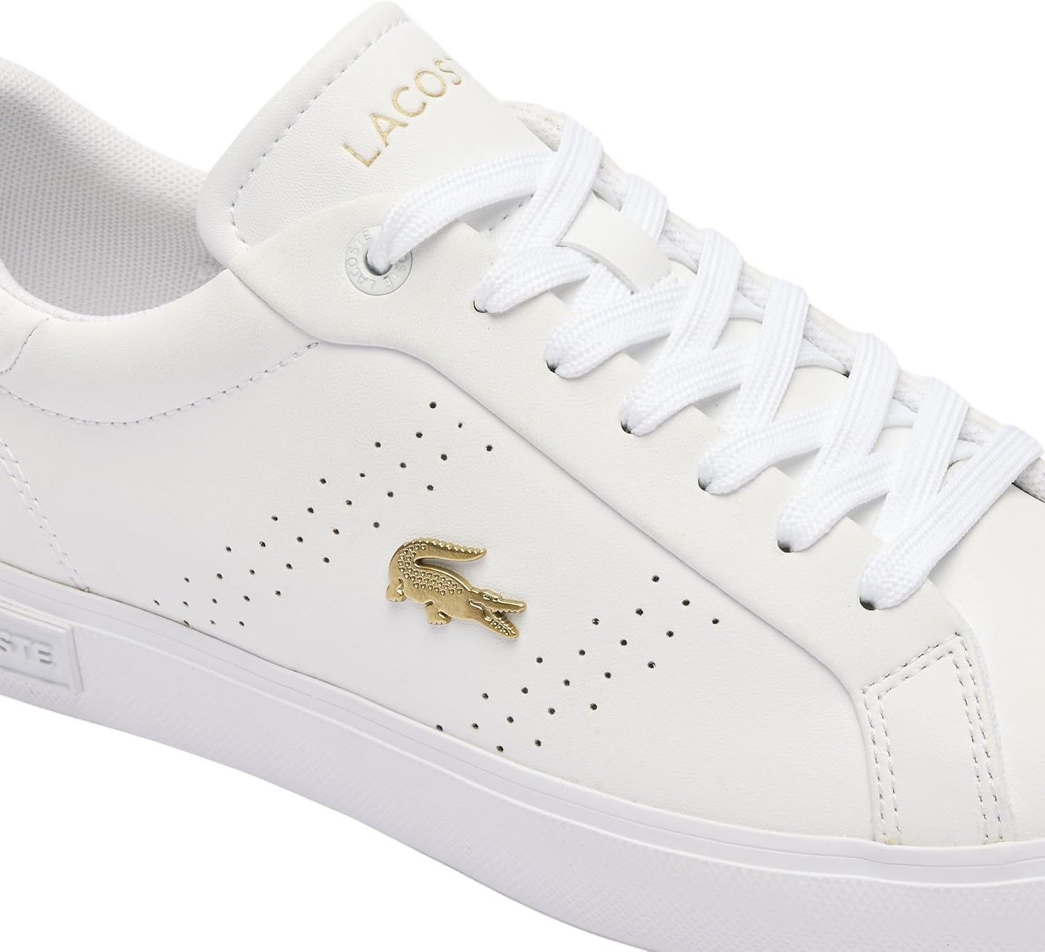 image:imageLacoste Womens Powercourt SneakersWhiteGold