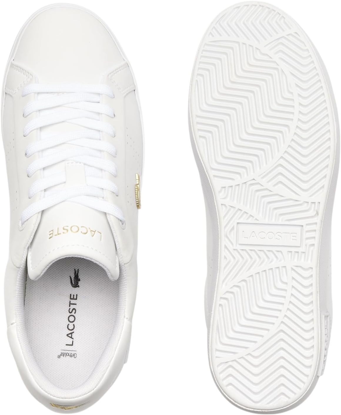 image:imageLacoste Womens Powercourt SneakersWhiteGold