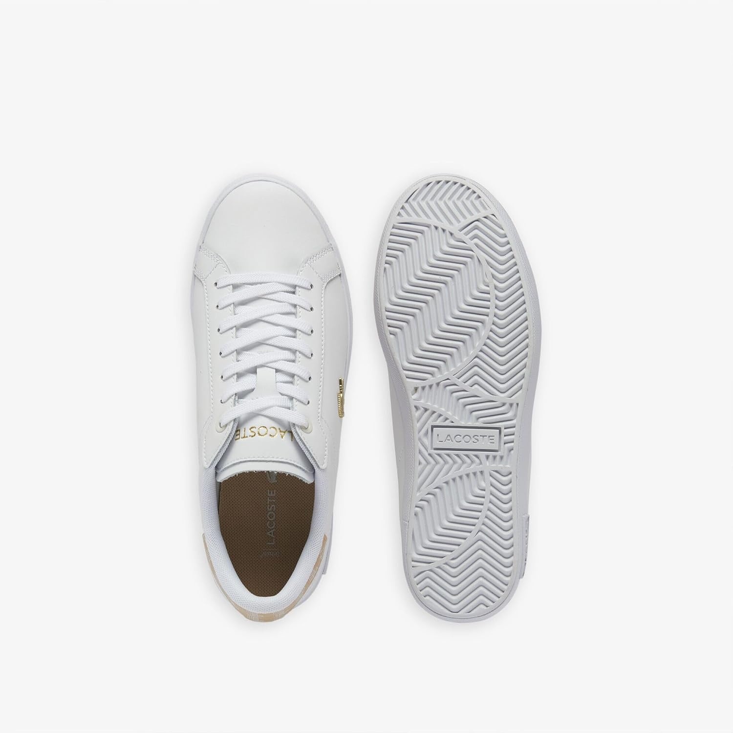 image:imageLacoste Womens Powercourt SneakersWhtLt Brw
