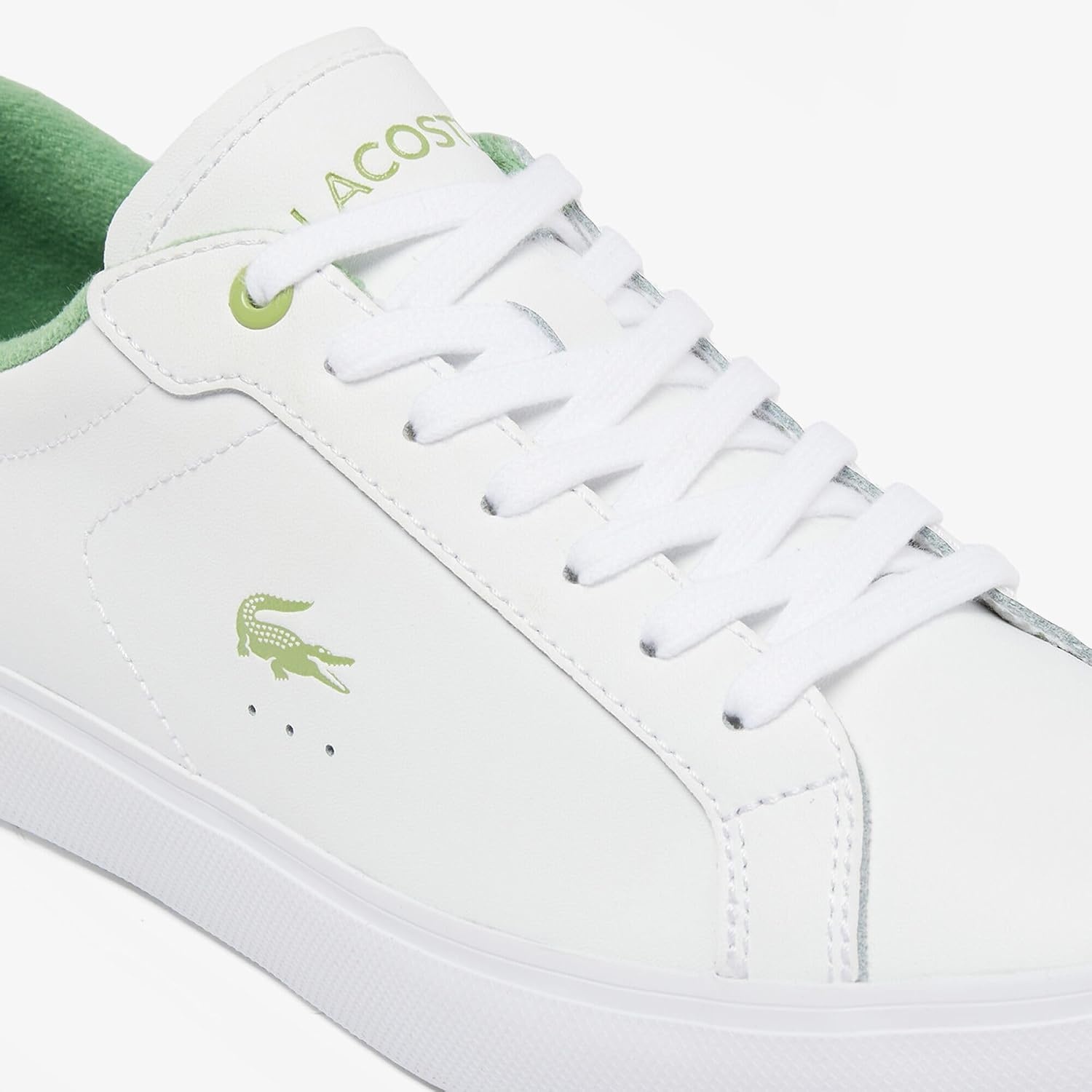 image:imageLacoste Womens Powercourt SneakersWhtLt Grn