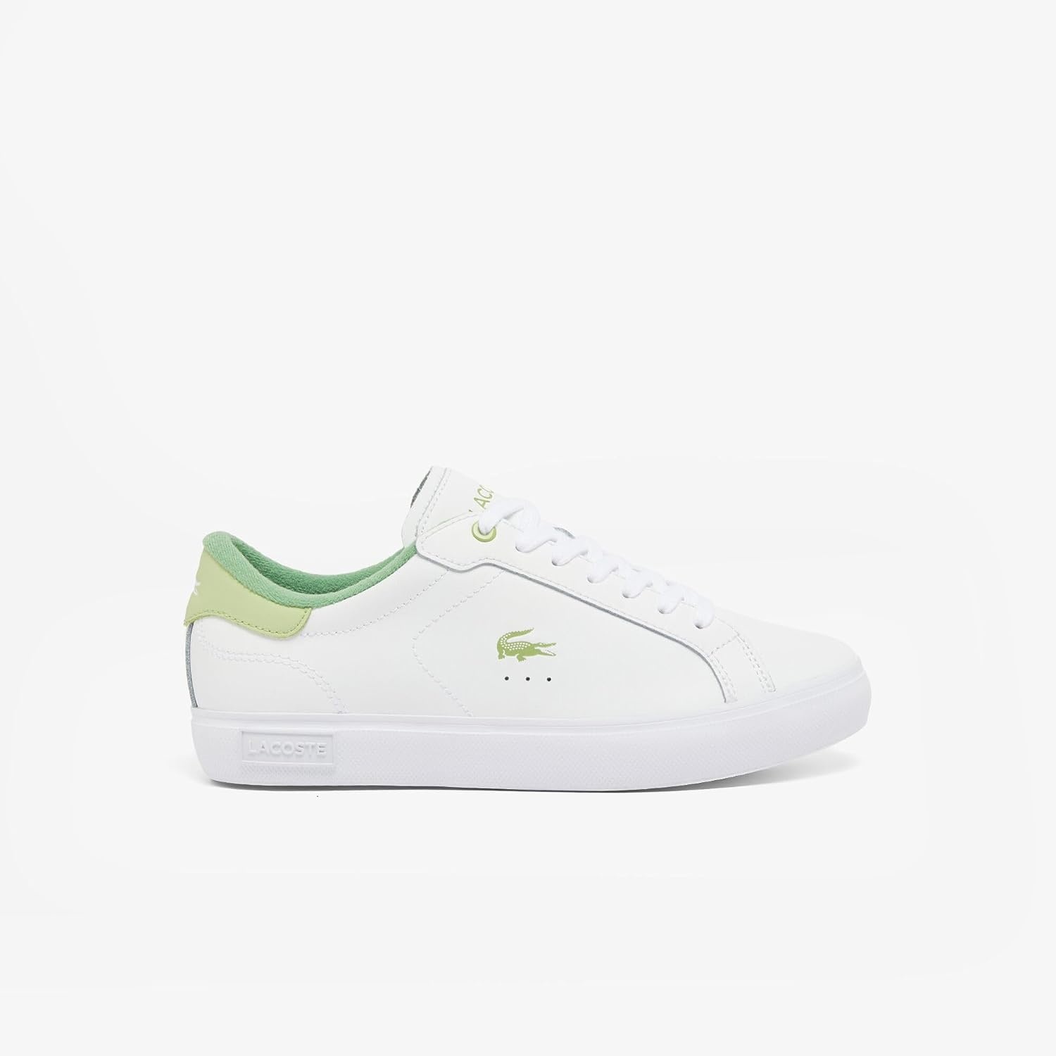 image:imageLacoste Womens Powercourt SneakersWhtLt Grn