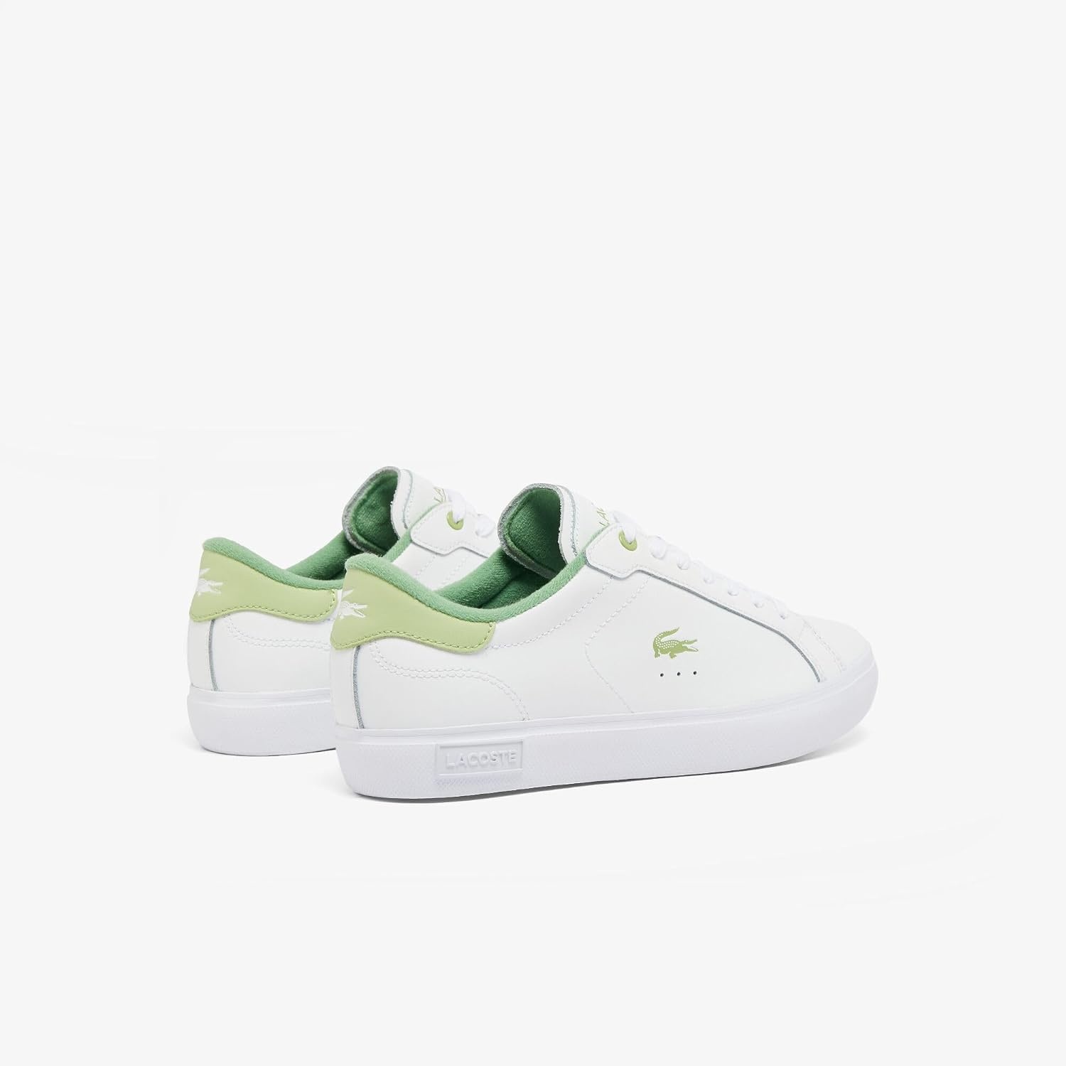 image:imageLacoste Womens Powercourt SneakersWhtLt Grn
