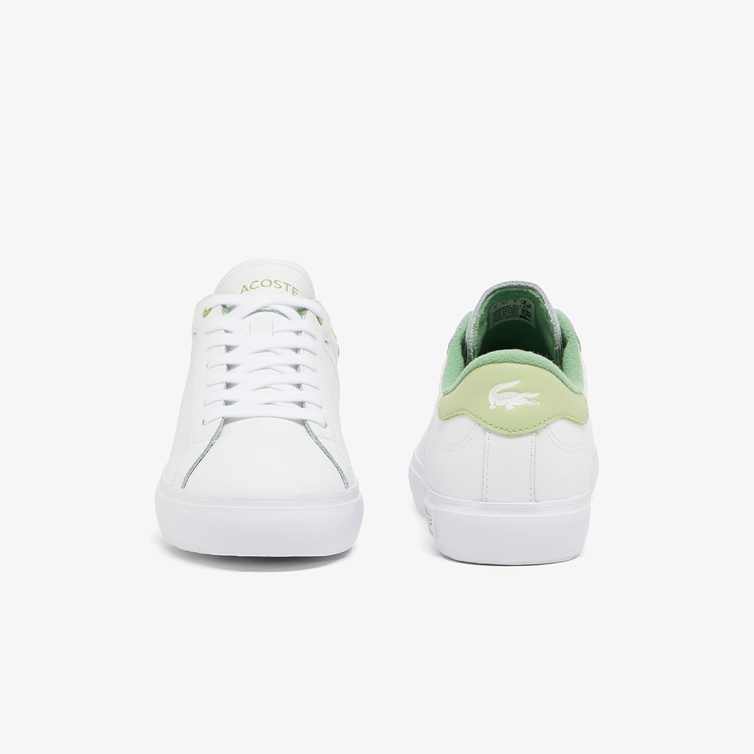 image:imageLacoste Womens Powercourt SneakersWhtLt Grn