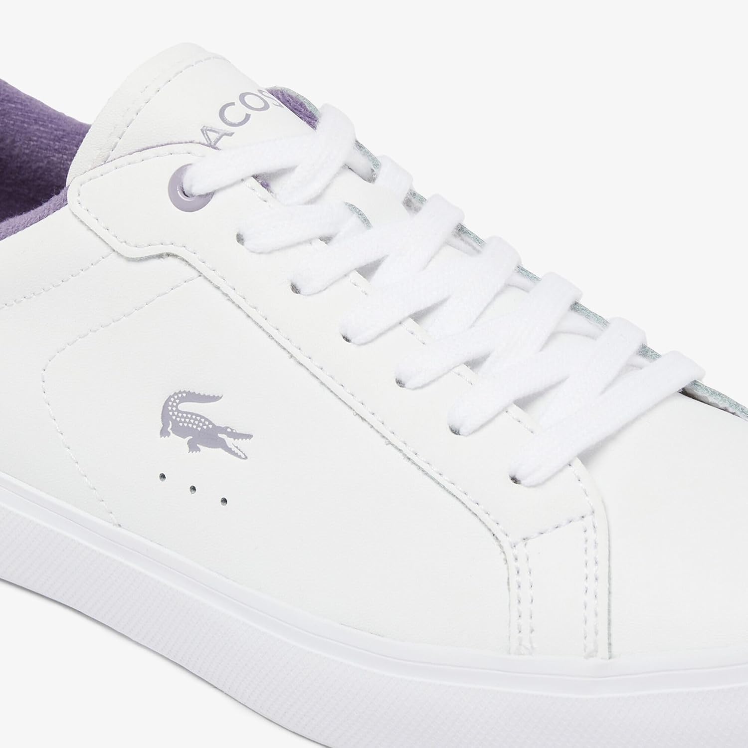 image:imageLacoste Womens Powercourt SneakersWhtLt Purp