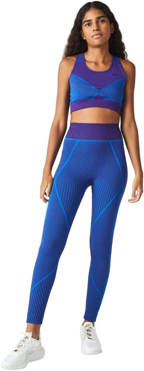 image:imageLacoste Womens Sport Contrast Striped Seamless LeggingsSamuiMarina