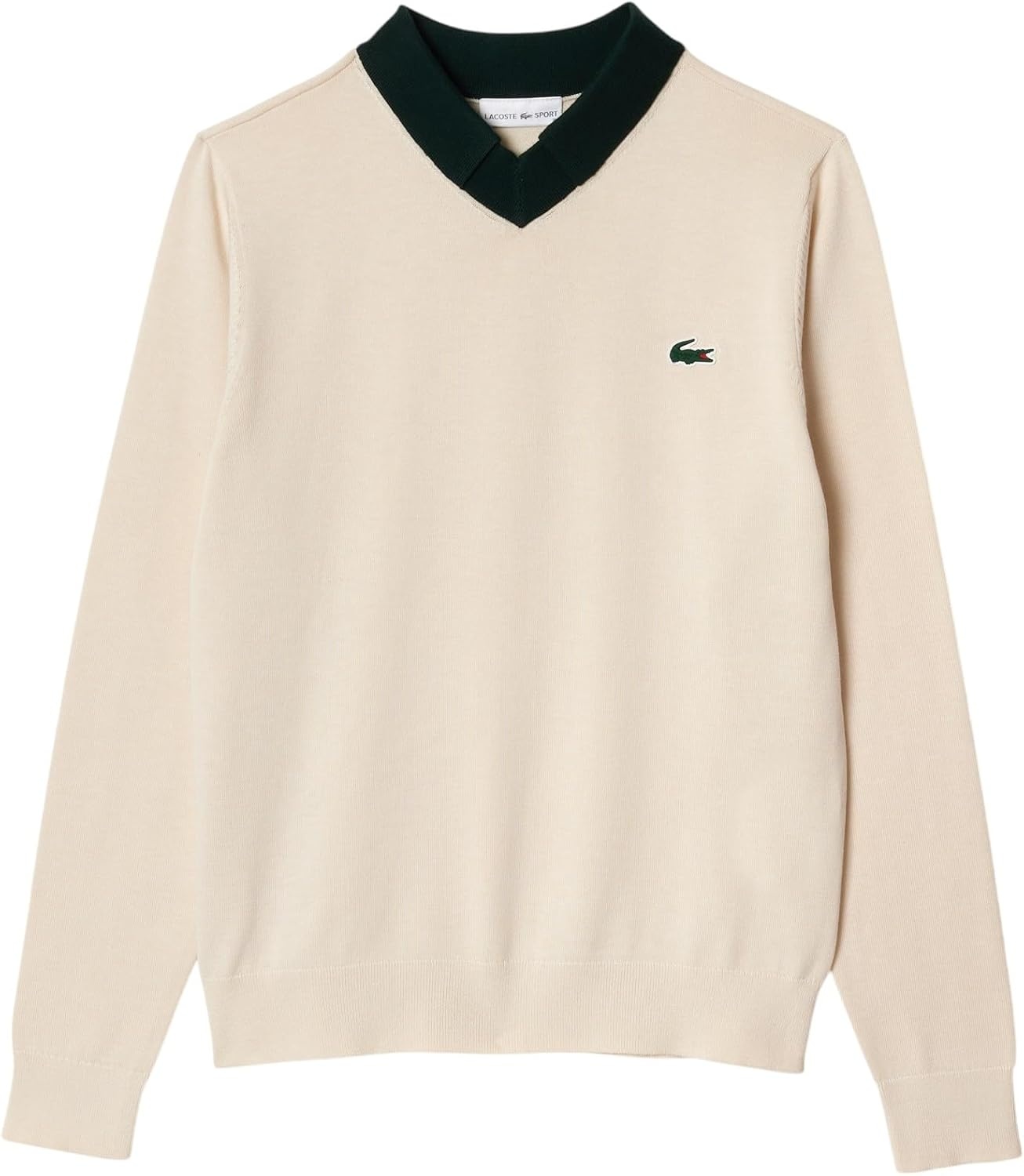 image:imageLacoste Womens Sport Cotton Pima Technical Knit Golf SweaterLaplandForest Green