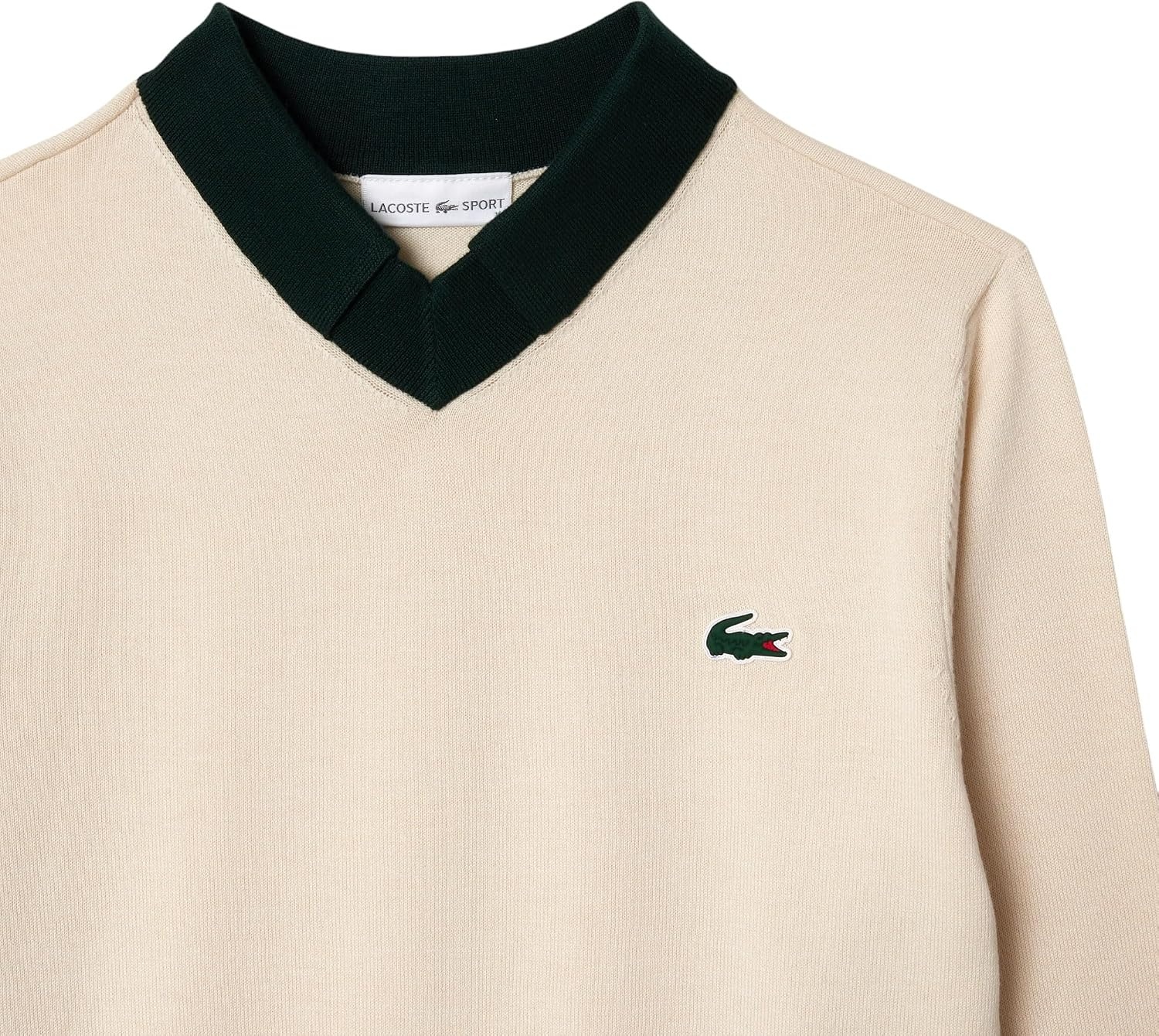 image:imageLacoste Womens Sport Cotton Pima Technical Knit Golf SweaterLaplandForest Green