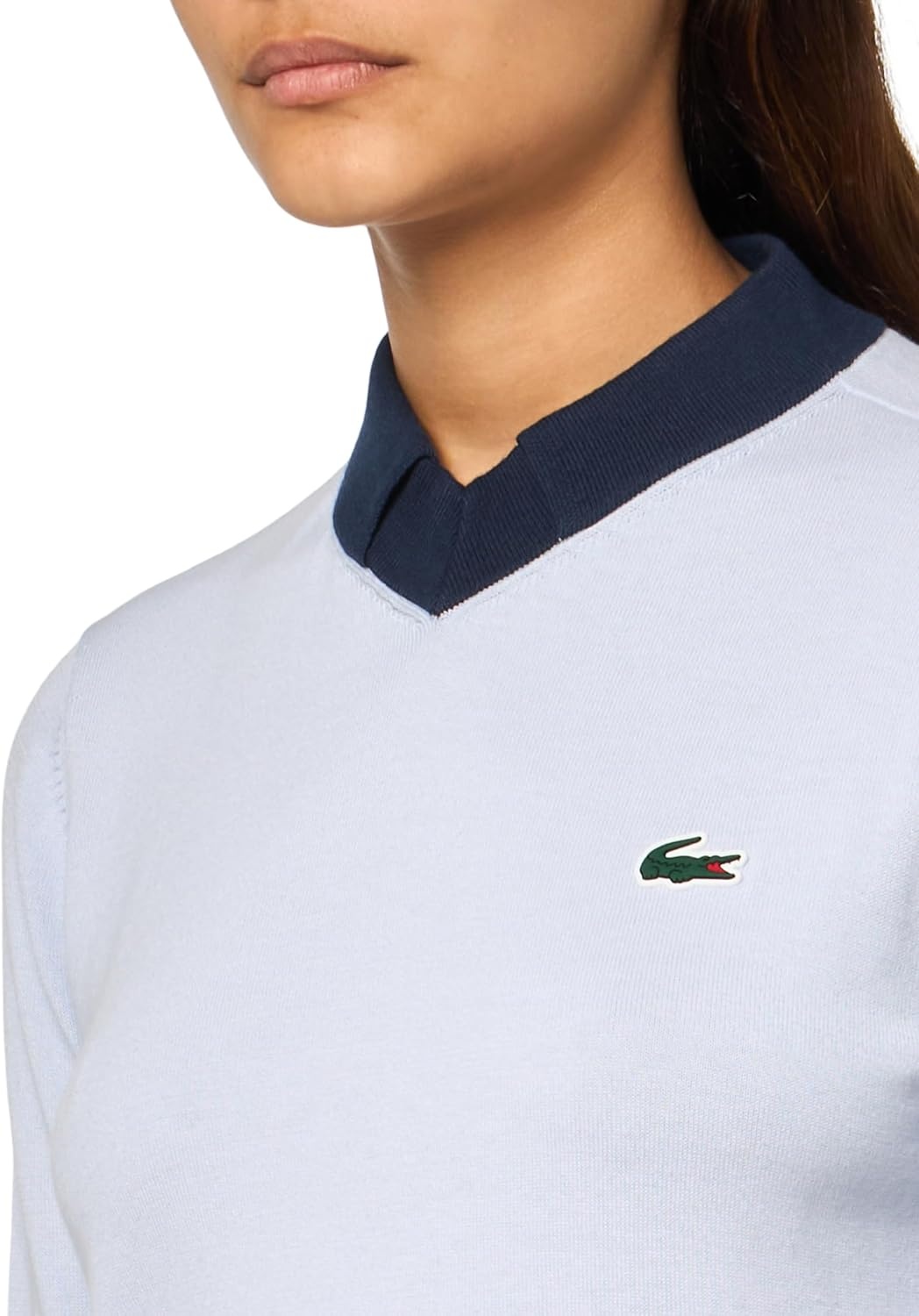 image:imageLacoste Womens Sport Cotton Pima Technical Knit Golf SweaterPhoenix BlueNavy Blue