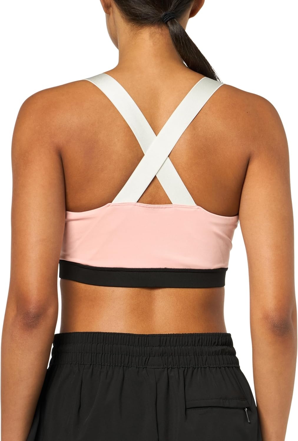 image:imageLacoste Womens Sport Cross Strap Sports BraWaterlilyBlackFlour