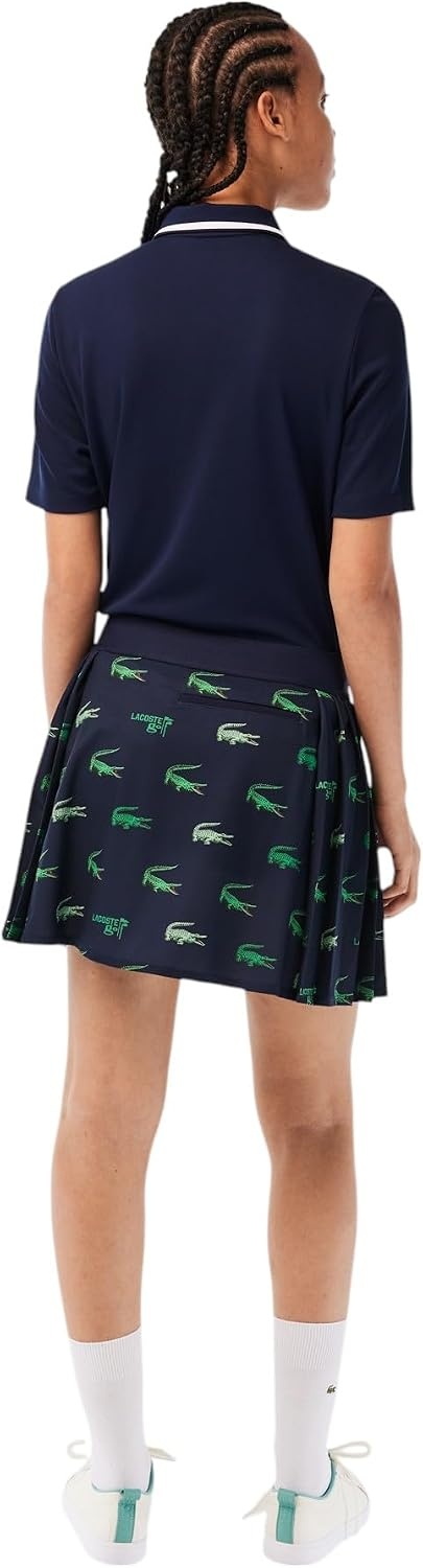 image:imageLacoste Womens Sport Golf Print Skirt with Builtin ShortsNavy BlueLiamone