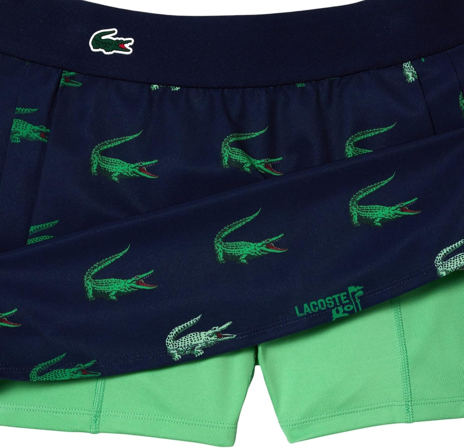 image:imageLacoste Womens Sport Golf Print Skirt with Builtin ShortsNavy BlueLiamone