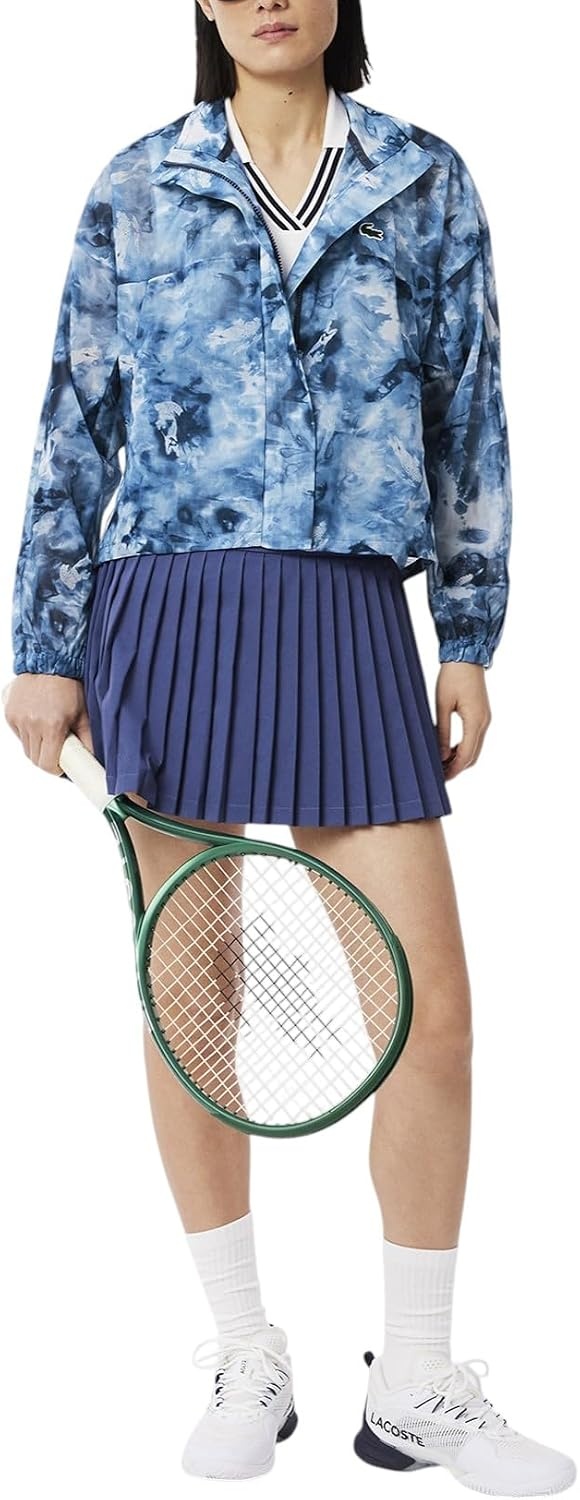 image:imageLacoste Womens Sport Lightweight Crocodile Print Tennis JacketPrimeroseCosmic