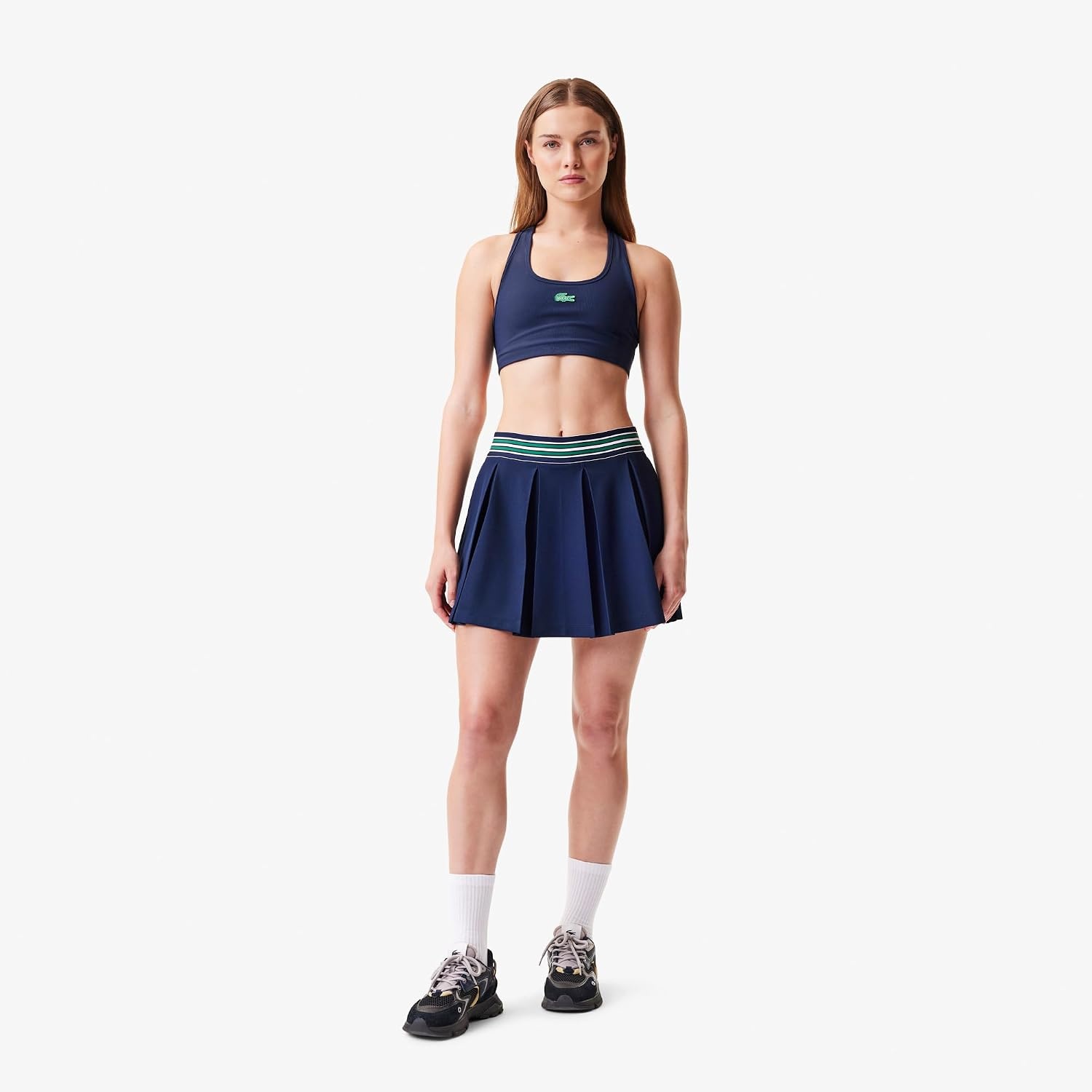 image:imageLacoste Womens Sport Piqu Tennis Skirt with LinerNavy BlueNavy Blue