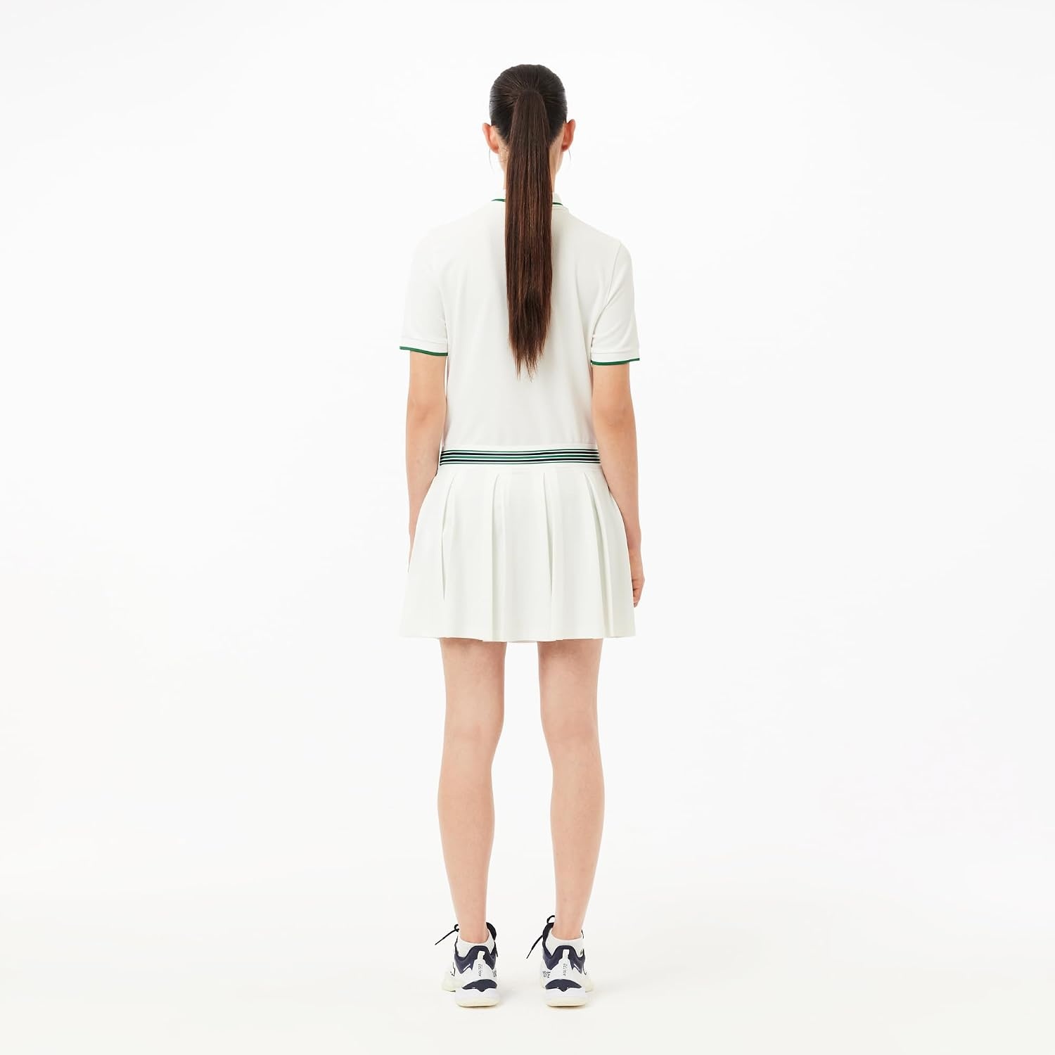 image:imageLacoste Womens Sport Piqu Tennis Skirt with LinerWhiteGreen