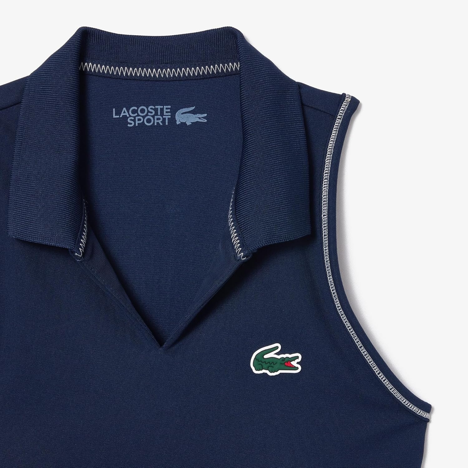 image:imageLacoste Womens Sport Polo Style Stretch Sport BraletteNavy Blue