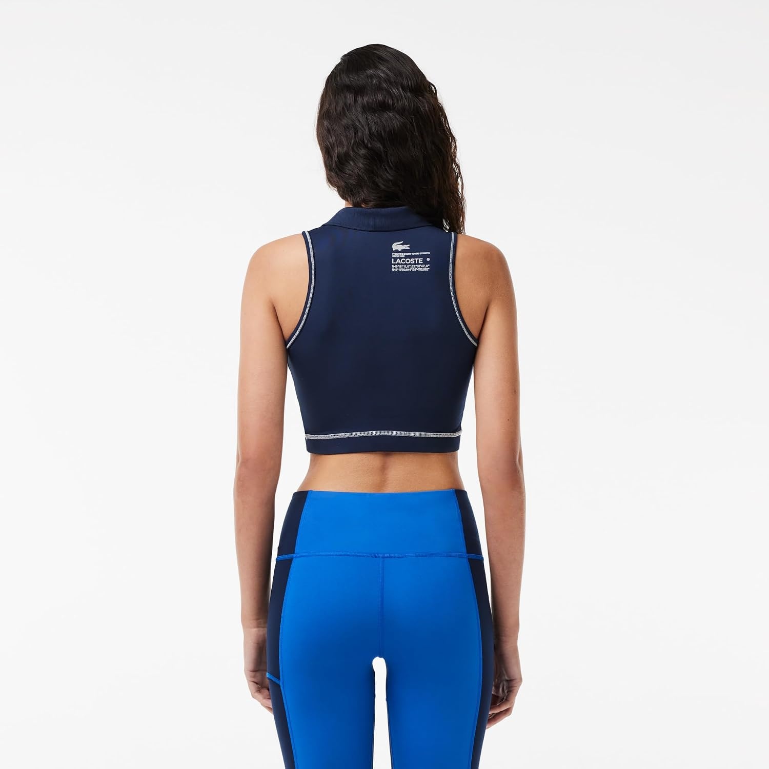 image:imageLacoste Womens Sport Polo Style Stretch Sport BraletteNavy Blue
