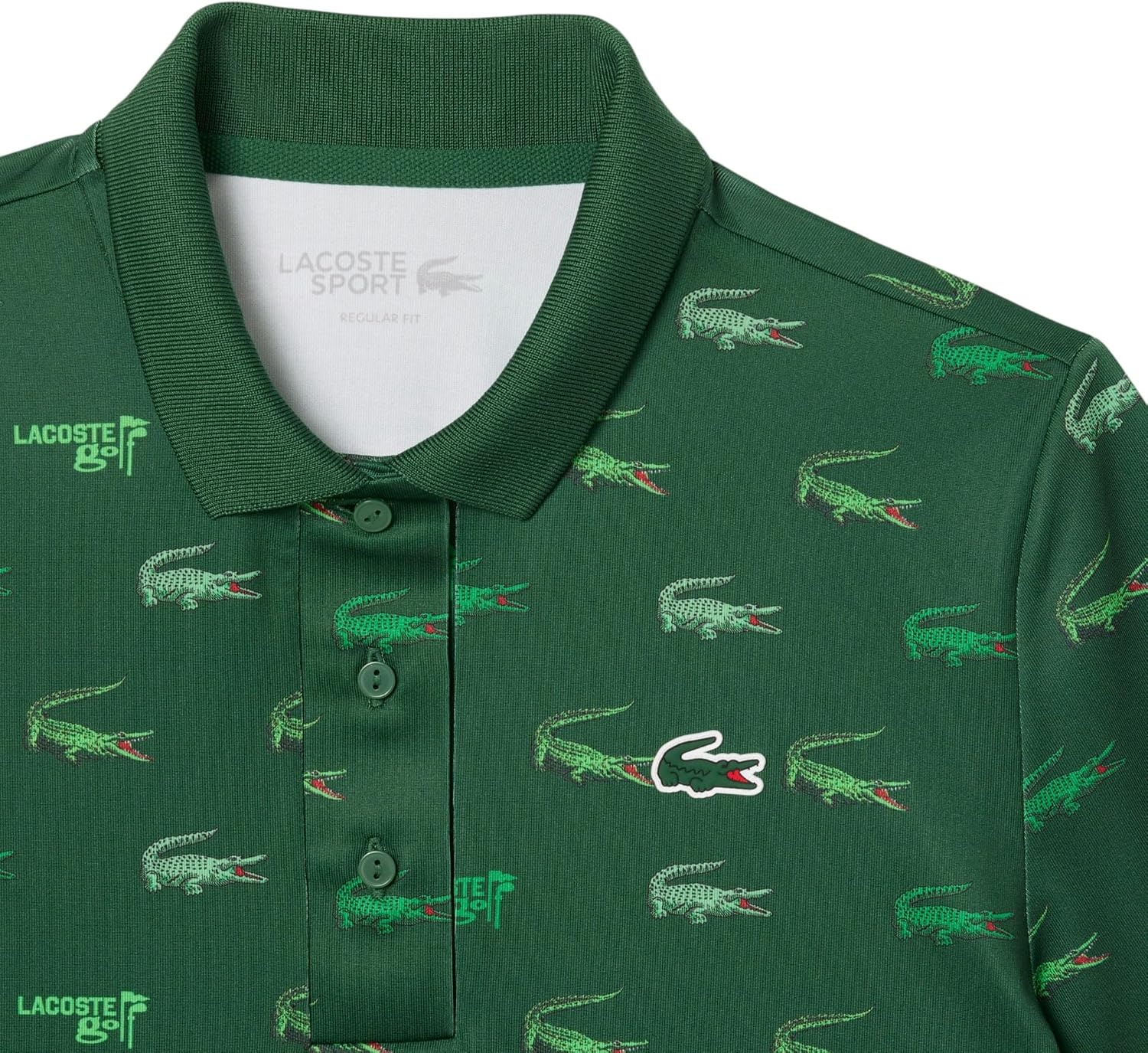 image:imageLacoste Womens Sport Regular Fit Uv Protect Golf Polo ShirtGreen