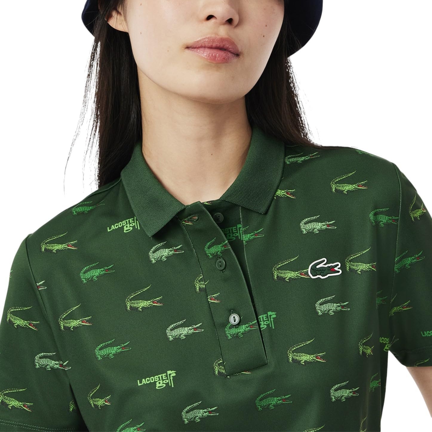 image:imageLacoste Womens Sport Regular Fit Uv Protect Golf Polo ShirtGreen