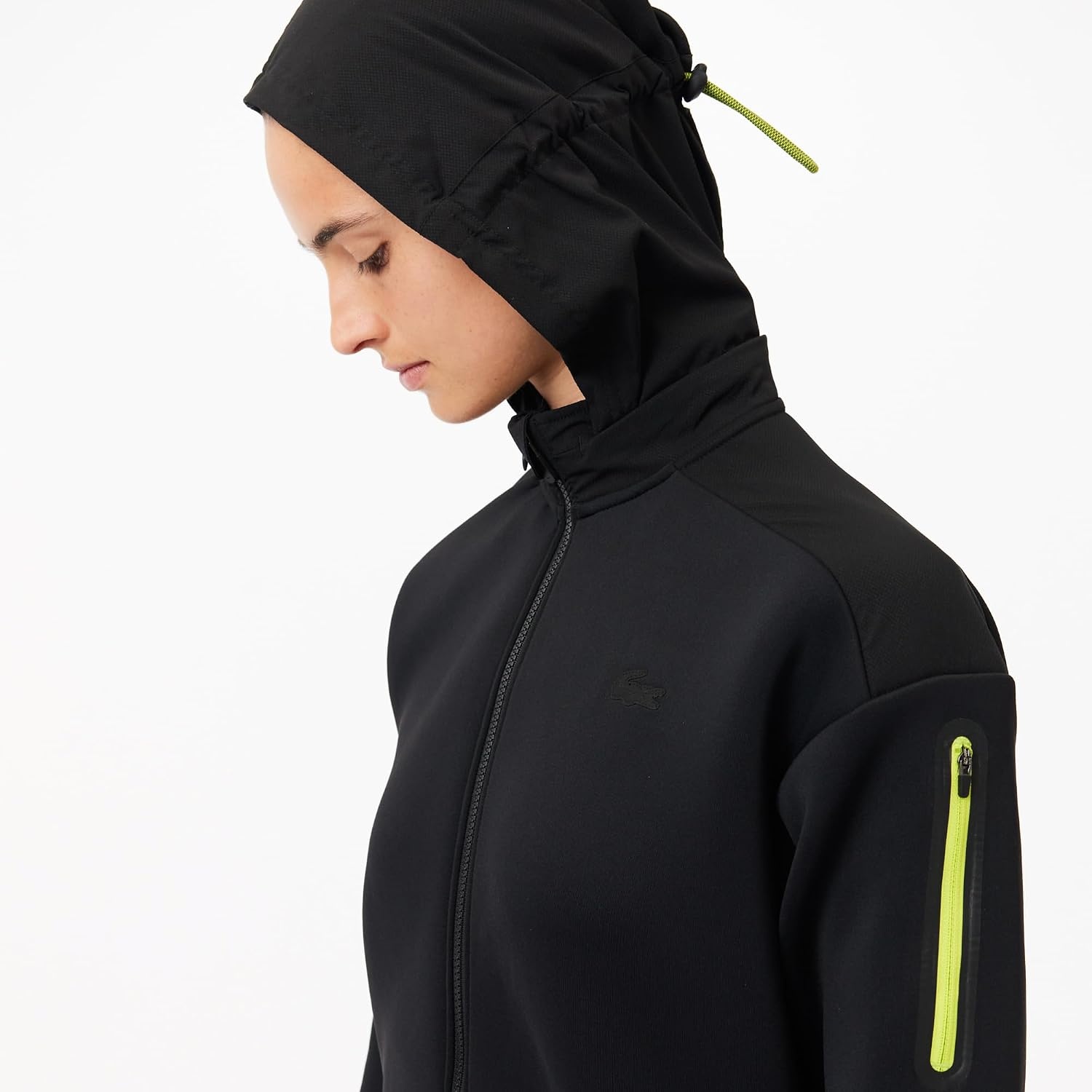 image:imageLacoste Womens Sport Removable Sport HoodieBlack