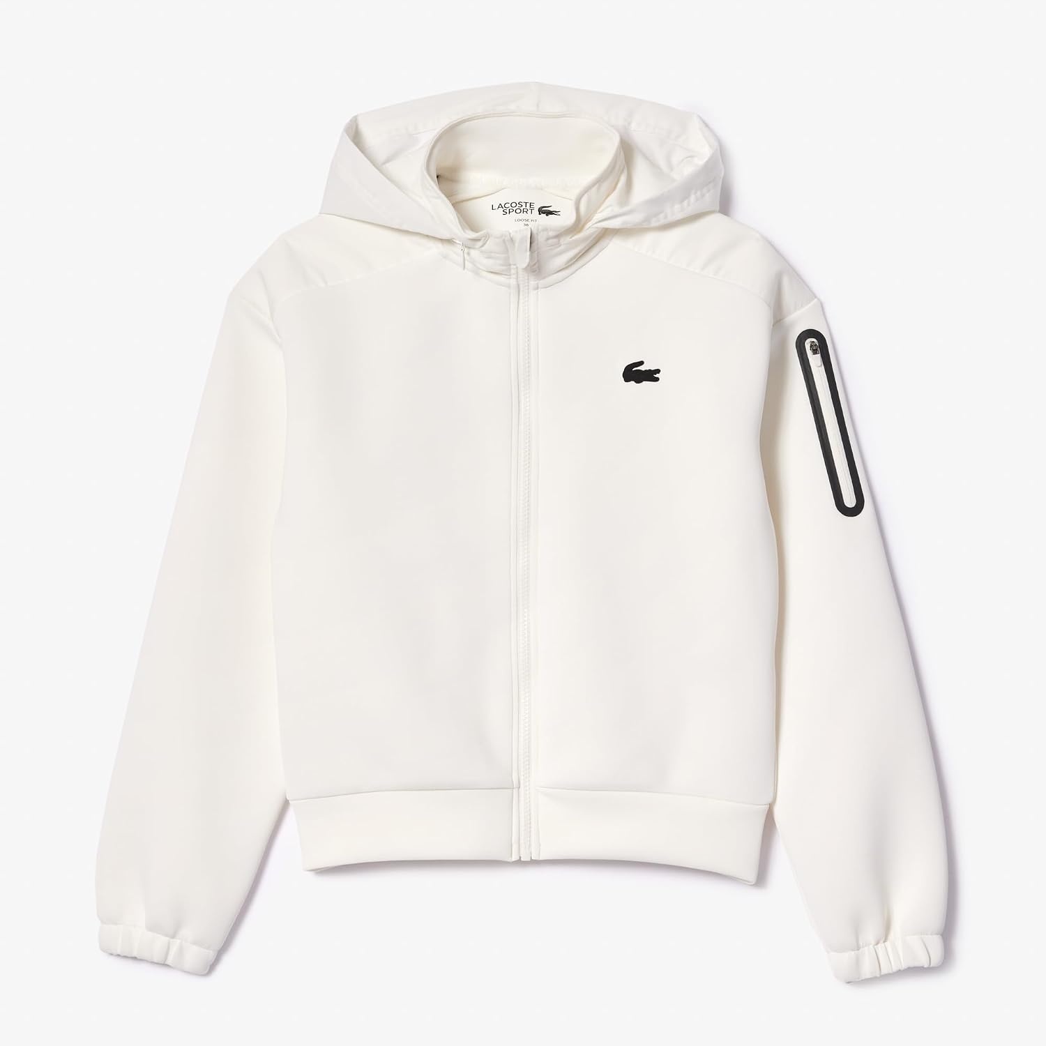 image:imageLacoste Womens Sport Removable Sport HoodieFlour