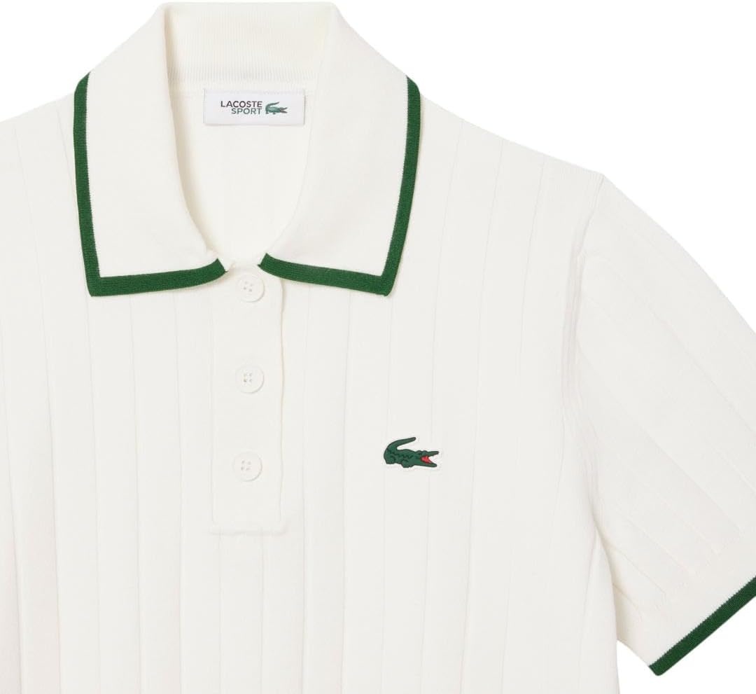 image:imageLacoste Womens Sport Short Sleeved Polo Collar Golf SweaterFlourGreen