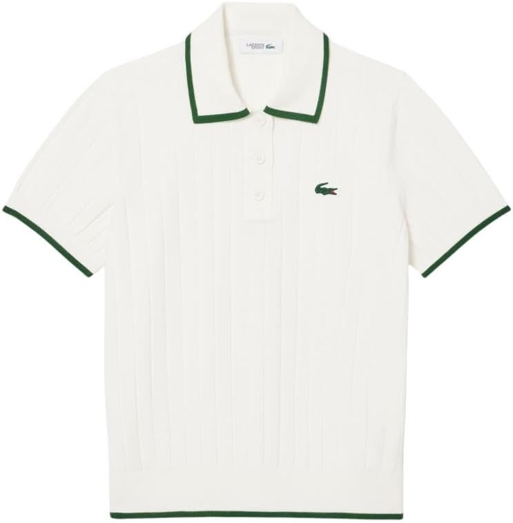 image:imageLacoste Womens Sport Short Sleeved Polo Collar Golf SweaterFlourGreen