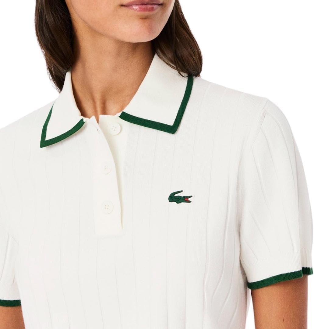 image:imageLacoste Womens Sport Short Sleeved Polo Collar Golf SweaterFlourGreen